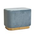 Hartford Pouffe - Blue Velvet Fabric