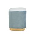 Hartford Pouffe - Blue Velvet Fabric
