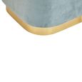 Hartford Pouffe - Blue Velvet Fabric