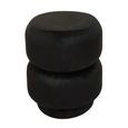 Hartford Pouffe - Oval - Black Velvet Fabric