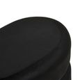 Hartford Pouffe - Oval - Black Velvet Fabric