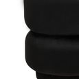 Hartford Pouffe - Oval - Black Velvet Fabric