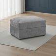 Maxwell Footstool - Grey Fabric