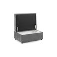 Maxwell Footstool - Grey Fabric