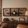 Airplane Wall Clock - Black - Metal