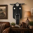 Scooter Wall Clock - Black - Metal