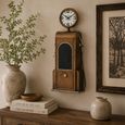 Wall Clock - 1 Door - Gold - Metal