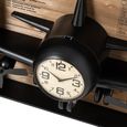 Airplane Wall Clock - Black - Metal