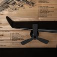 Airplane Wall Clock - Black - Metal