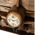 Airplane Wall Clock - Gold - Metal