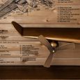 Airplane Wall Clock - Gold - Metal