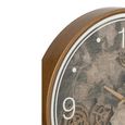 Europe Map Wall Clock - Round - Gold - Wood