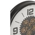 Hollow Gears Wall Clock - Round - Black and White - Wood