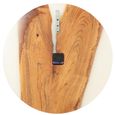 Modern Wall Clock - Round - Natural and White - Acacia Wood