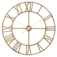 Roman Wall Clock - Round - Natural - Rattan and Metal