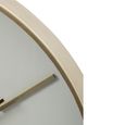 Wall Clock - Round - Large - White and Gold - Metal