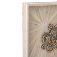 Wall Clock - Square - Large - Light Beige - Wood