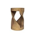 Suar Stool - Round - Natural Wood