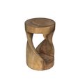 Suar Stool - Round - Natural Wood