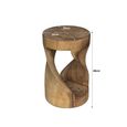 Suar Stool - Round - Natural Wood