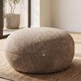 Jace Pouffe - Round - Sand - Fabric