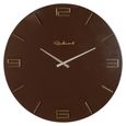 Byram Wall Clock - Round - Chestnut - Metal
