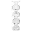 Safia Candle Holder - Large - Clear - Glass