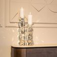 Safia Candle Holder - Large - Clear - Glass