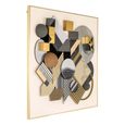 3D Block Wall Art - Square - Black and Gold