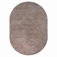 Bayon Carpet - Oval - Beige - Fabric - 200cm x 300cm