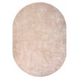 Millav Carpet - Oval - Beige - Fabric - 220cm x 320cm