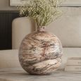 Devana Vase - Round - Beige - Metal