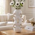 Pippy Vase - White and Gold - Ceramic
