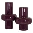 Ashlyn Vase - Burgundy - Large - Metal