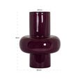 Ashlyn Vase - Burgundy - Small - Metal