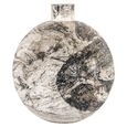 Delisha Vase - Round - Black and White - Metal
