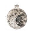 Delisha Vase - Round - Black and White - Metal