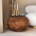 Jace Brown Fabric Pouffe