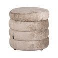 Adele Natural Fabric Pouffe