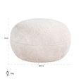 Jace Cream Fabric Pouffe