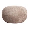 Jace Pouffe - Round - Sand - Fabric