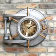 Bank Vault Wall Clock - Silver and Copper - Metal