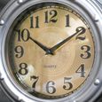 Bank Vault Wall Clock - Silver and Copper - Metal
