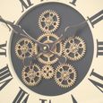 Wall Clock - with Cogs - Round - Wood and Metal