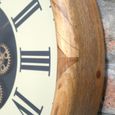 Wall Clock - with Cogs - Round - Wood and Metal