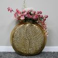 Vase - Antique Gold - Circle - Metal