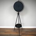 Industrial Clock - Tripod Leg - Round - Black - Metal