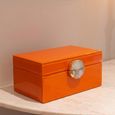 Lia Jewellery Storage Box - Orange - Glass Top