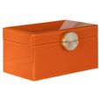Lia Jewellery Storage Box - Orange - Glass Top