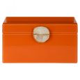 Lia Jewellery Storage Box - Orange - Glass Top